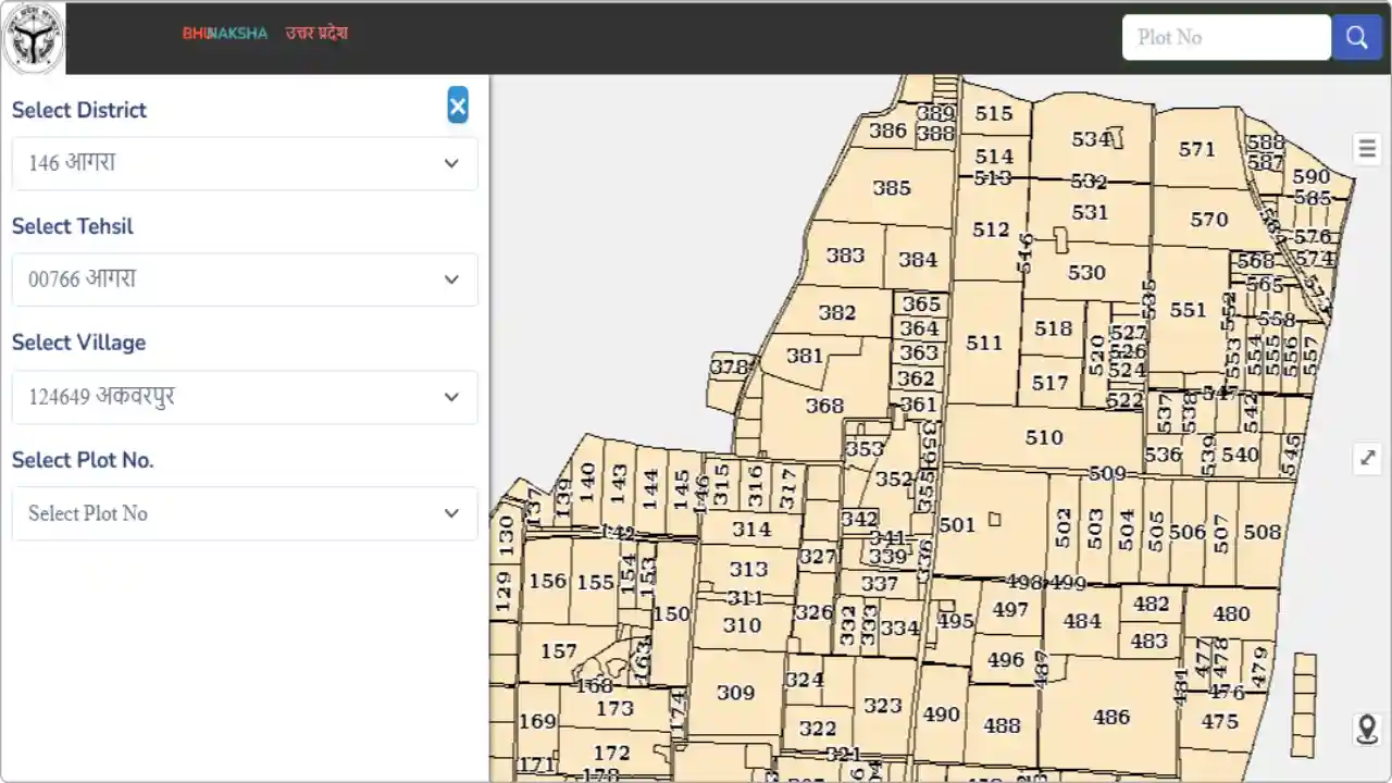 Up Bhu Naksha 2025 : उत्तर प्रदेश भू-नक्शा ऑनलाइन कैसे देखें ? 2 Up Bhu Naksha Check Online